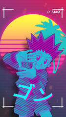 Mobile vaporwave Gon wallpaper